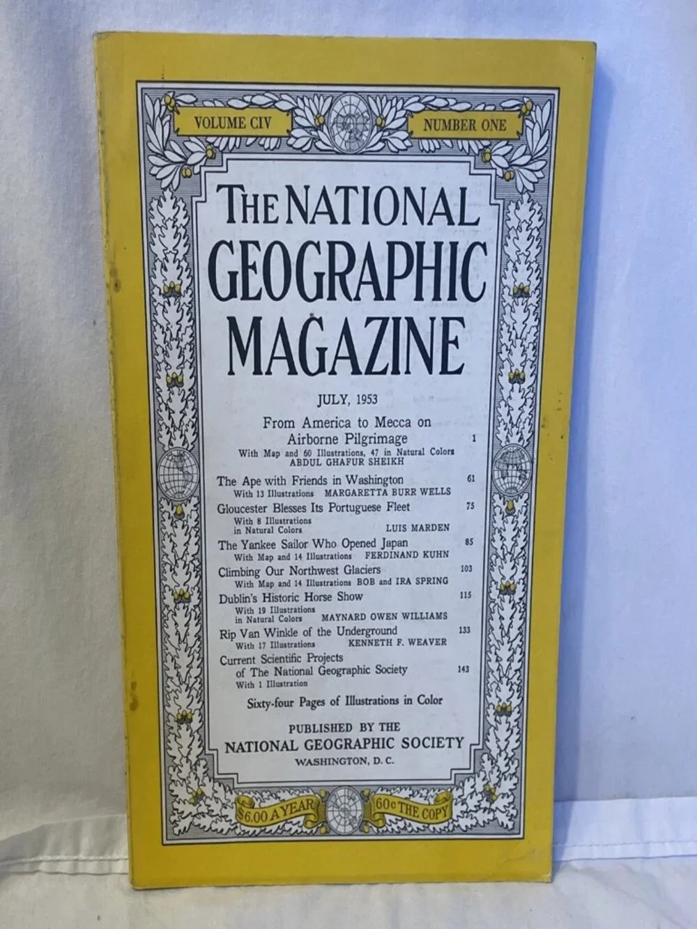 NAT GEO July 1953 National Geographic Magazine Vol 104 No 1 Vintage NO MAP